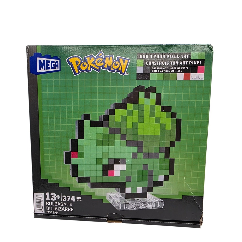 NEW ~ Mega Construx Pokemon Bulbasaur Pixel Art Building Set 374 Pieces /SS